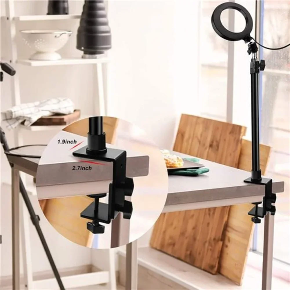 2 Pack C Clamp Desk Mount Light Stand with 1/4